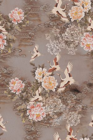 仙鹤印花华亿平台图片