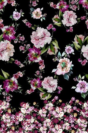 花卉印花华亿平台图片