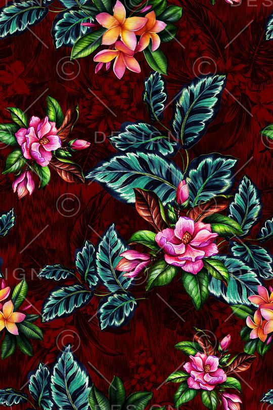 花卉印花华亿平台图片