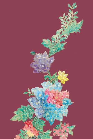 风格化花卉印花华亿平台图片