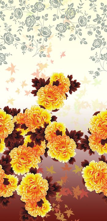 花卉印花华亿平台图片