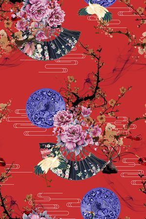 旗袍印花华亿平台图片