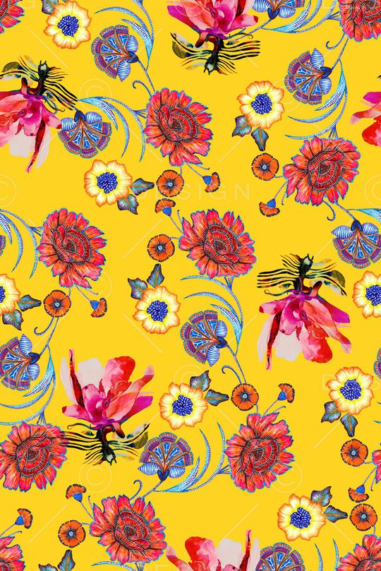 春夏华亿平台印花华亿平台图片