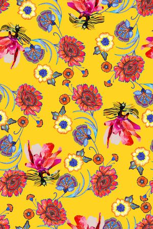 春夏华亿平台印花华亿平台图片