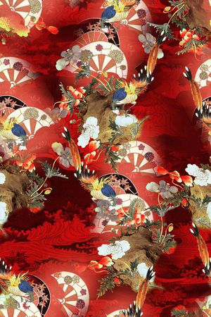 复古印花华亿平台图片