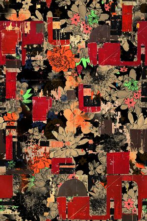 复古印花华亿平台图片