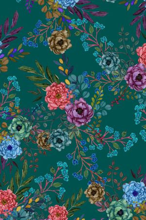 花卉印花华亿平台图片