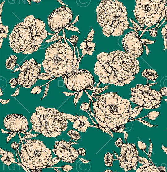 牡丹印花华亿平台图片