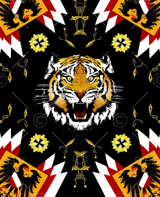 卡通动物印花华亿平台图片