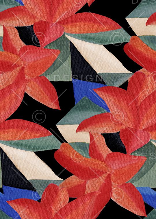 彩底花卉印花华亿平台图片