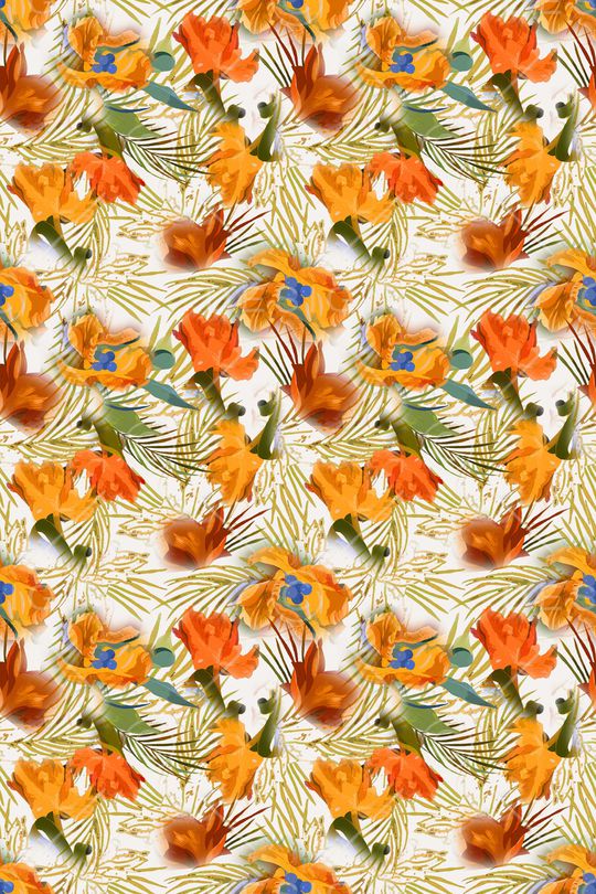 花卉印花华亿平台图片