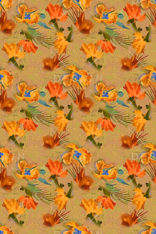 花卉印花华亿平台图片