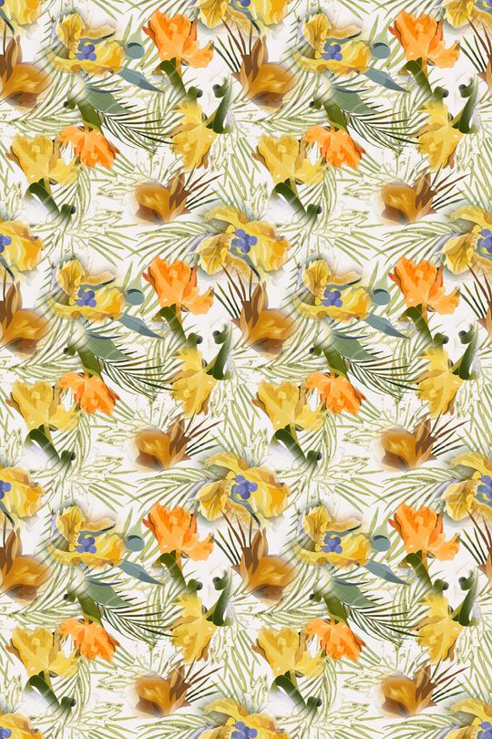 花卉印花华亿平台图片