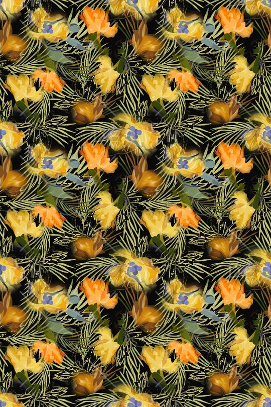 花卉印花华亿平台图片