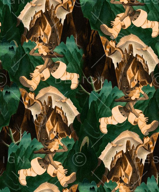 卡通人物印花华亿平台图片