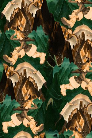 卡通人物印花华亿平台图片