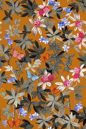 花卉印花华亿平台图片