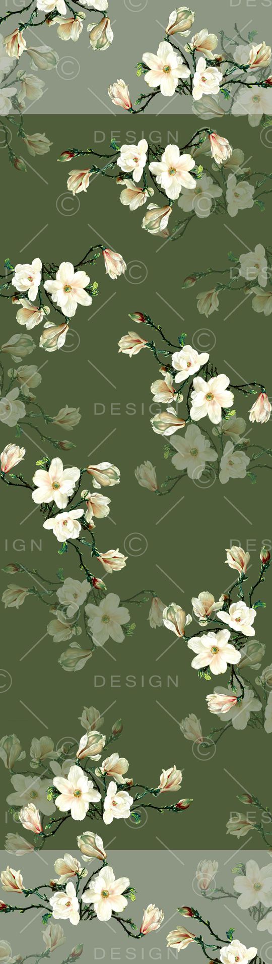 手绘花卉印花华亿平台图片