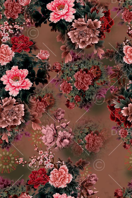 连衣裙印花华亿平台图片