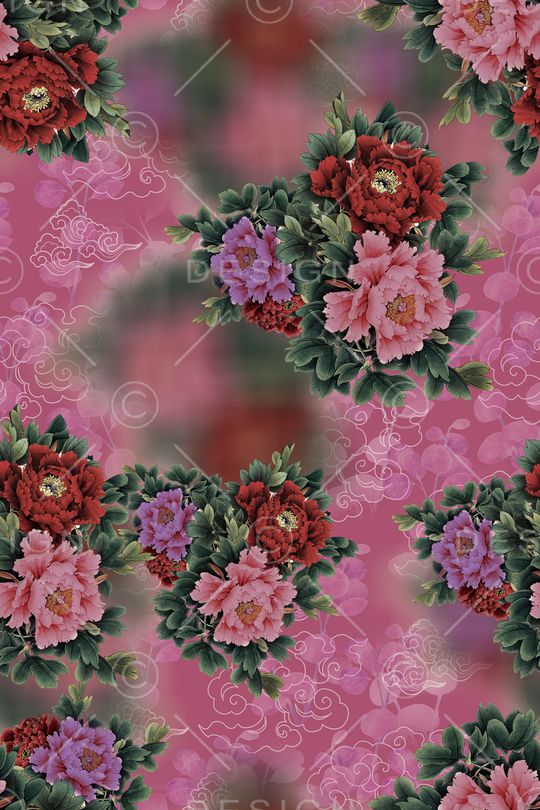 连衣裙印花华亿平台图片