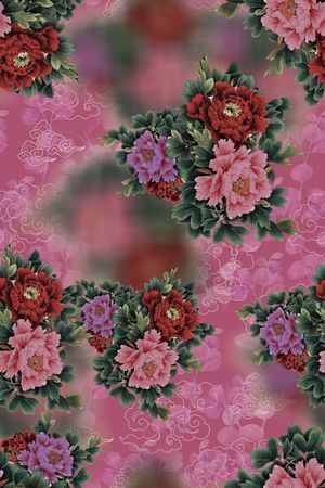 连衣裙印花华亿平台图片