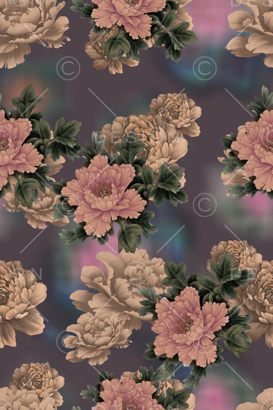 连衣裙印花华亿平台图片