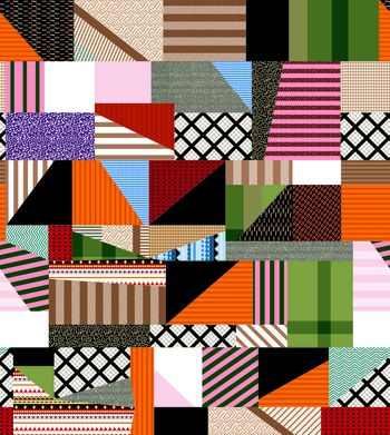 几何印花华亿平台图片