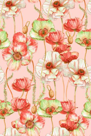 朦胧花卉印花华亿平台图片