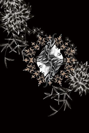 抽象花卉印花华亿平台图片