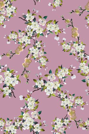 花卉印花华亿平台图片