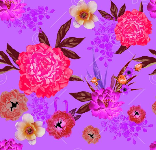 玫瑰花印花华亿平台图片