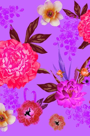 玫瑰花印花华亿平台图片