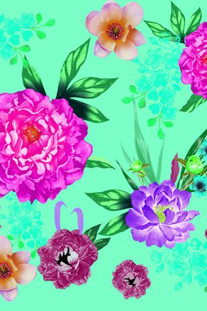 玫瑰花印花华亿平台图片