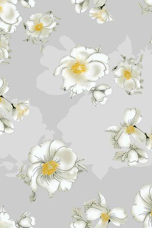 花卉印花华亿平台图片