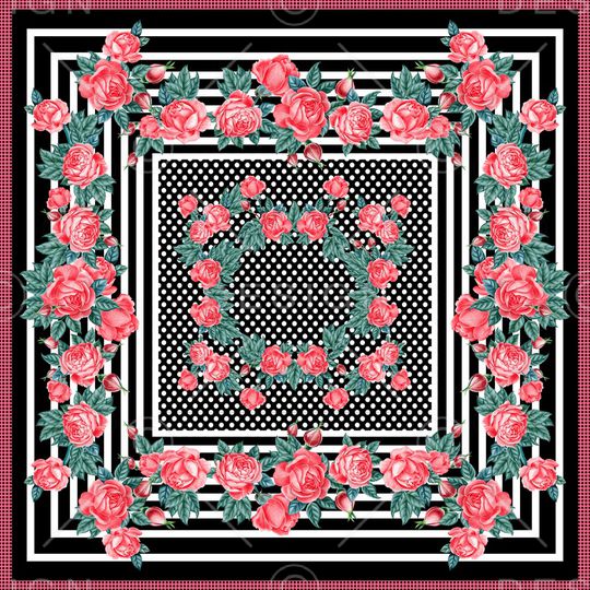 scarf print印花华亿平台图片