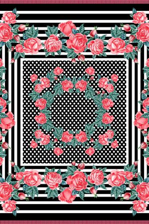 scarf print印花华亿平台图片