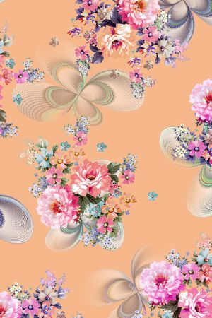 花卉印花华亿平台图片