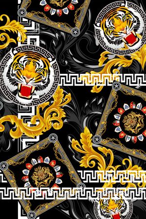 复古印花华亿平台图片