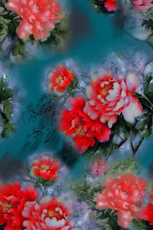 中国风印花华亿平台图片