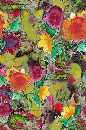 绿植树叶印花华亿平台图片