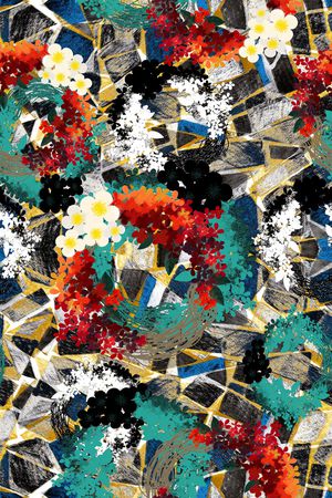 几何印花华亿平台图片