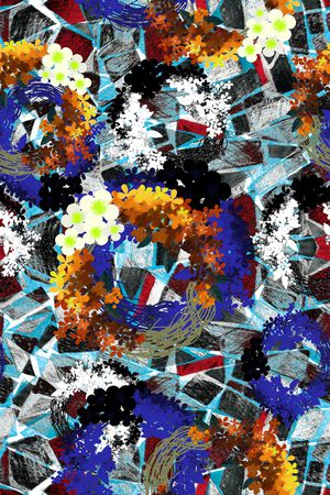 几何印花华亿平台图片