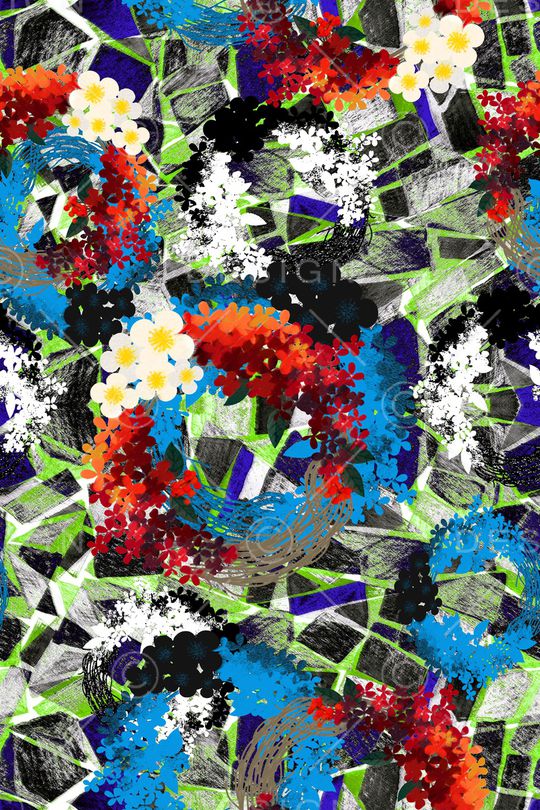 几何印花华亿平台图片