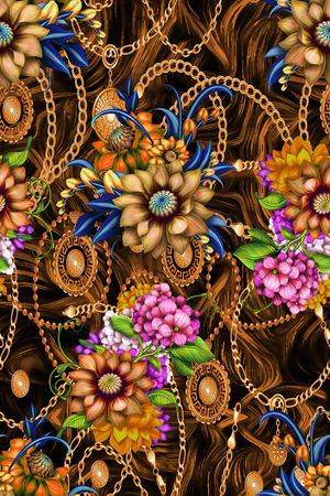 彩底花卉印花华亿平台图片