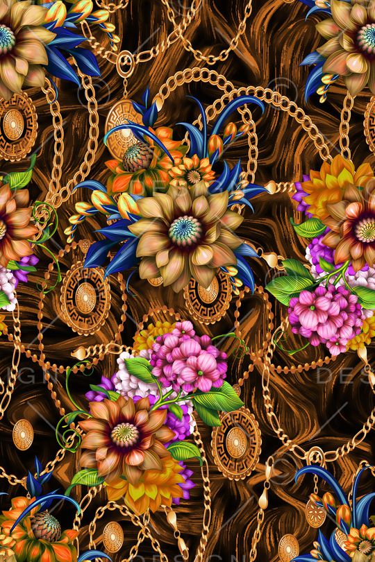 彩底花卉印花华亿平台图片