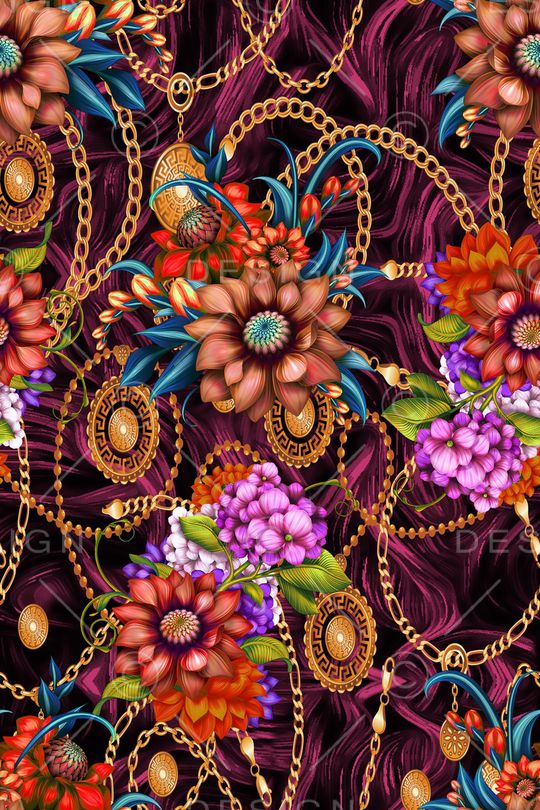 彩底花卉印花华亿平台图片