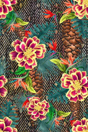 绿植树叶印花华亿平台图片