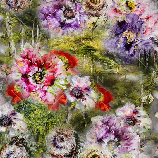 花卉印花华亿平台图片