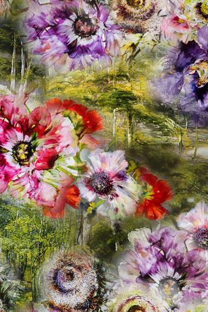 花卉印花华亿平台图片