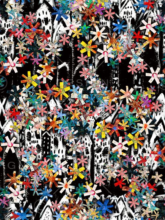 花卉印花华亿平台图片